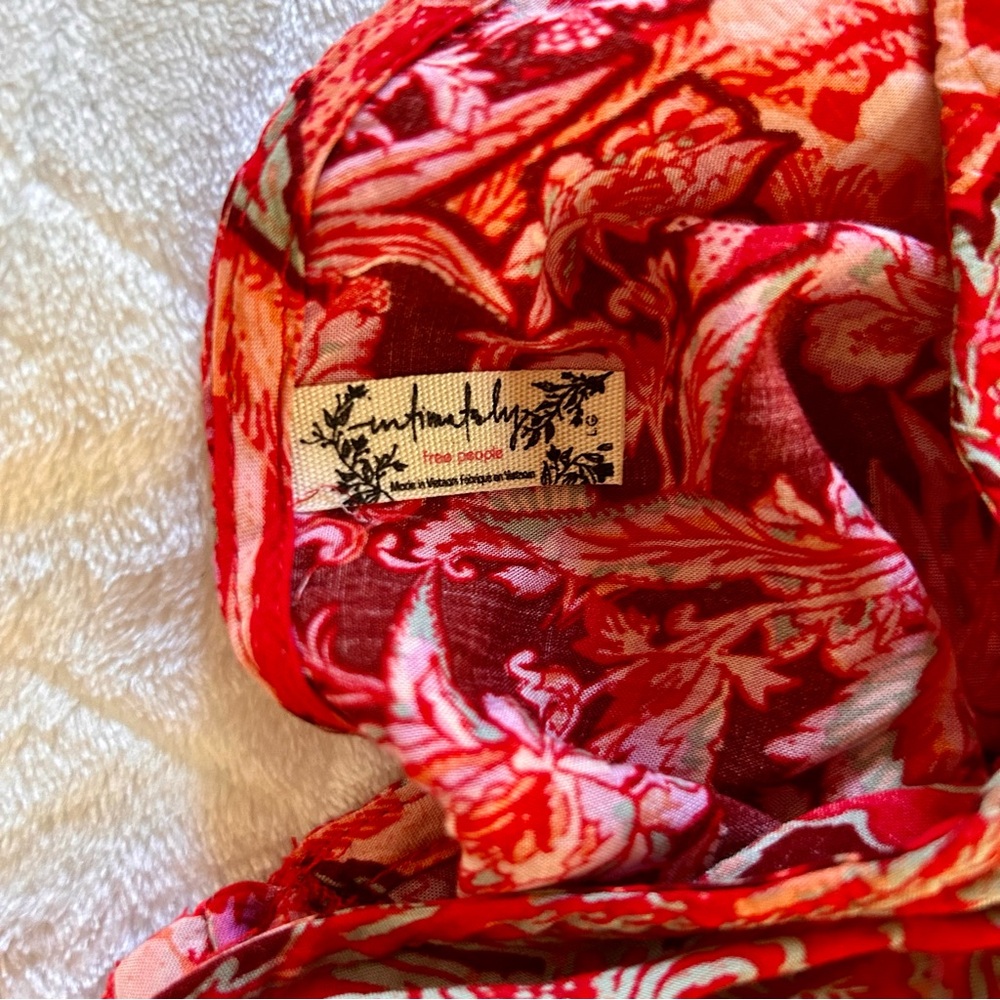 Free People Intimately Forever Yours Smocked Slip Dress Size Large Boho Floral - Picture 12 of 12